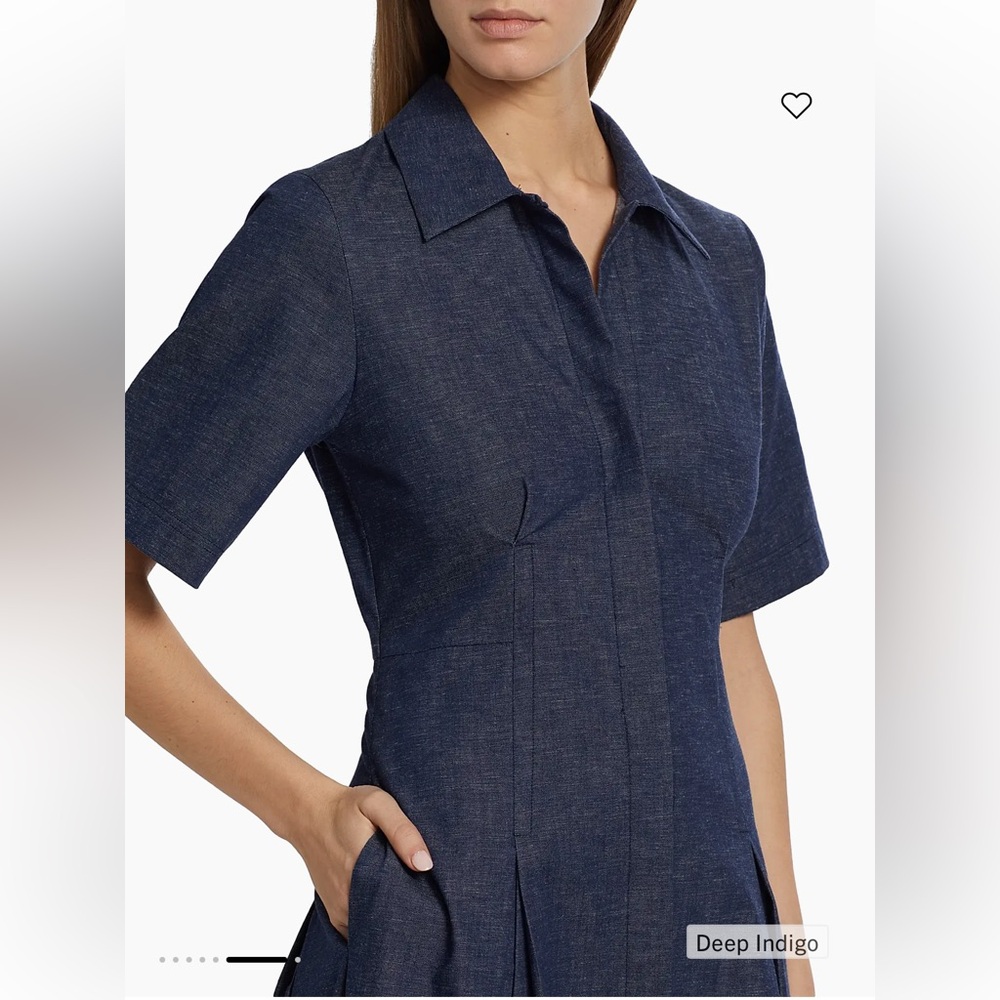 NWT: Vince Denim Shirt Midi Dress - current Season - Picture 5 of 15